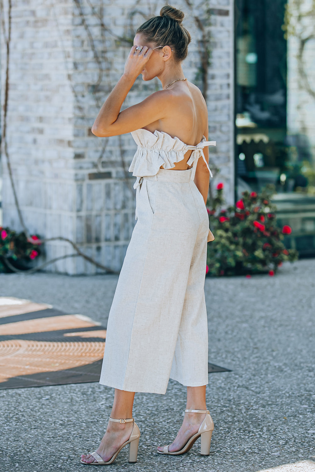 Ruffled Strapless Jumpsuit - Ready to ship