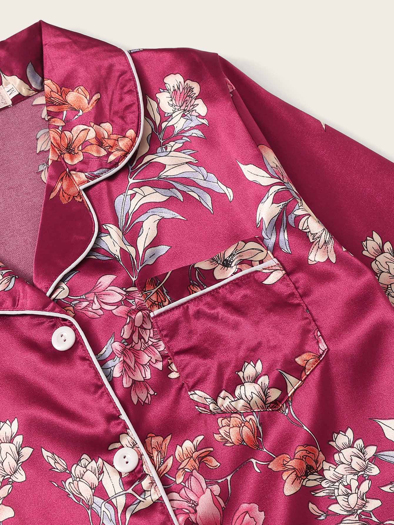Floral Satin Pyjama Set - Summer & Winter