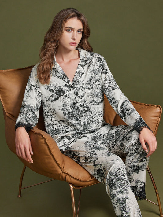 Luxury Landscape Print Pyjama Set