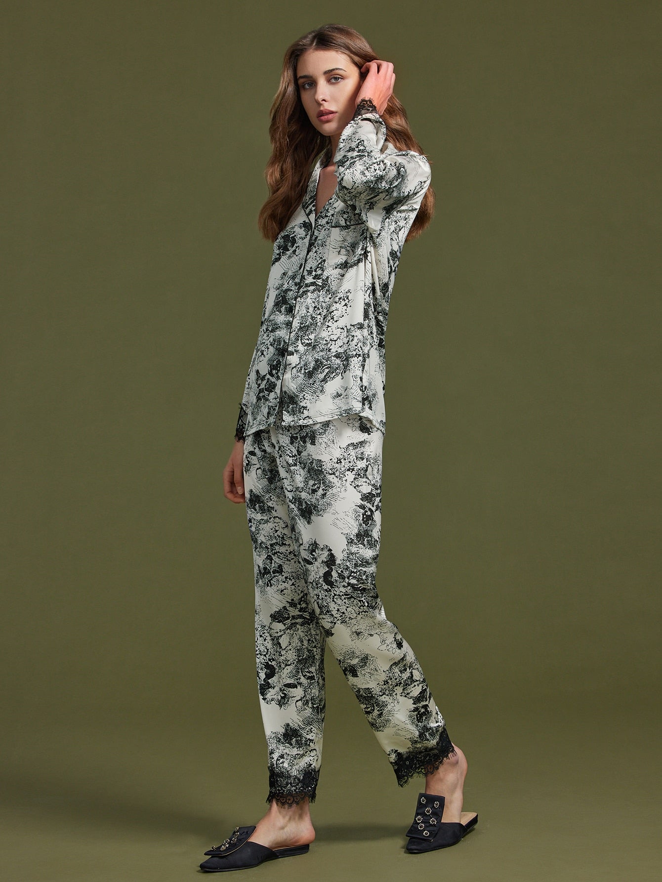 Luxury Landscape Print Pyjama Set