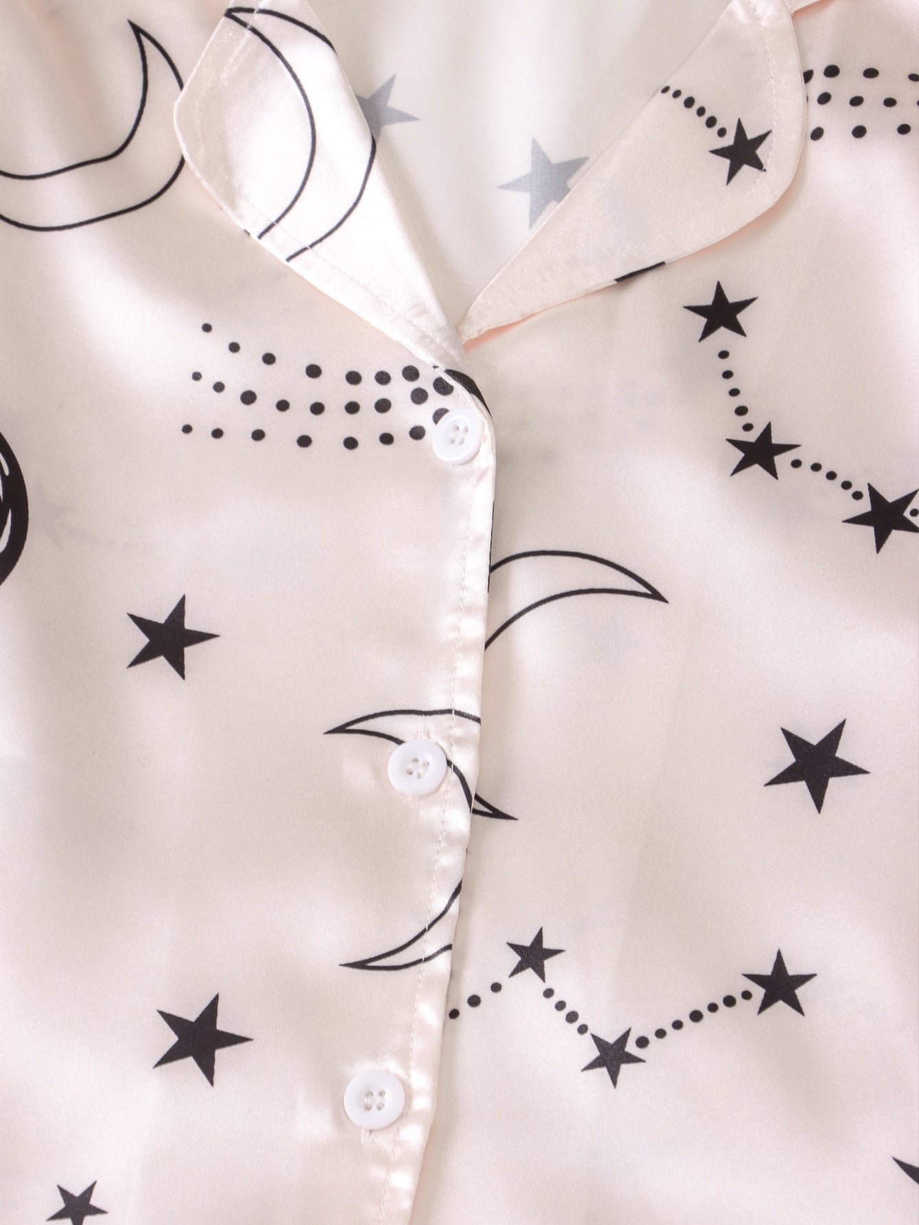 Girls Trio Galaxy Print Satin Pyjama Set