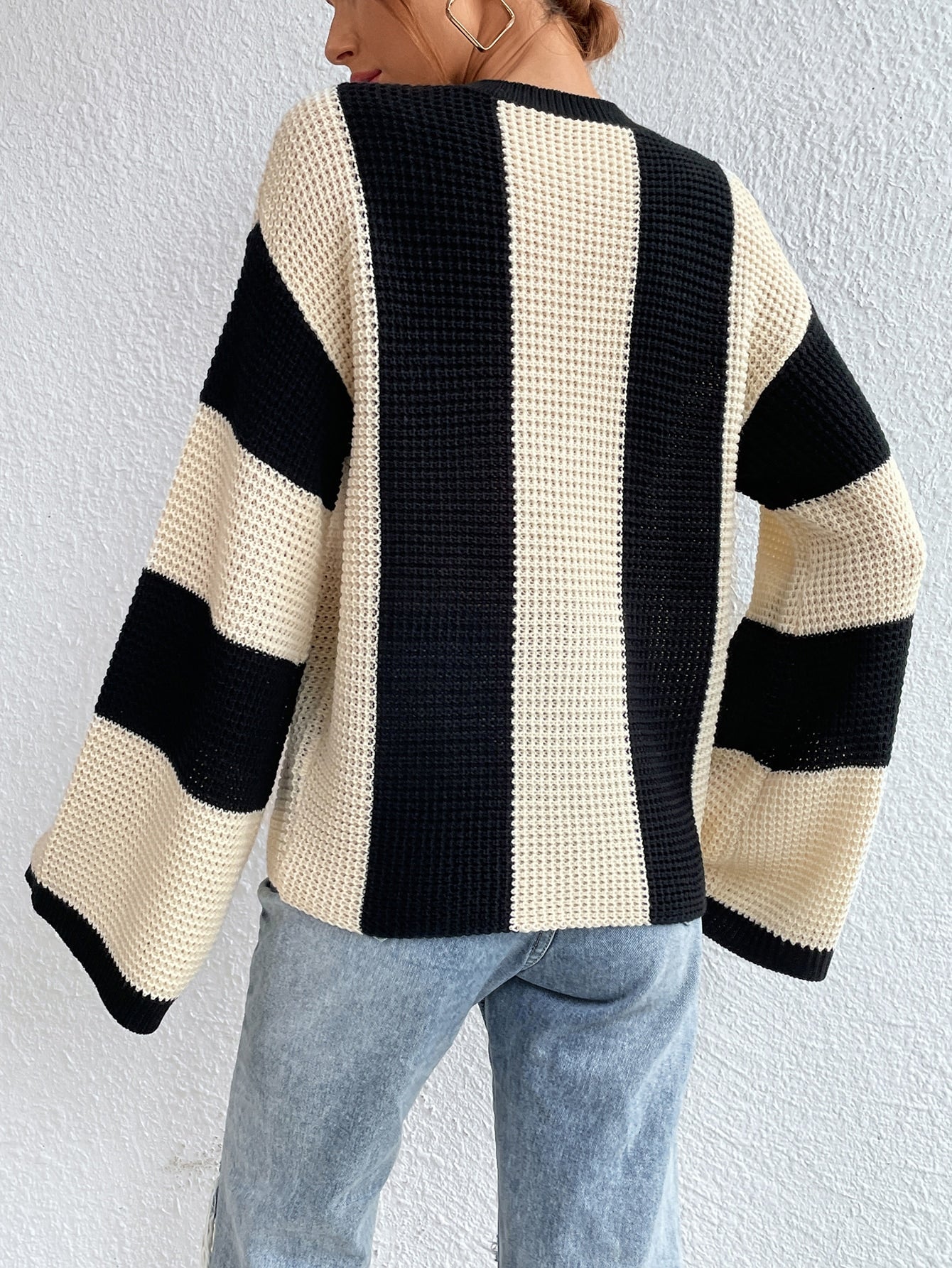 Monochrome Drop Shoulder Sweater