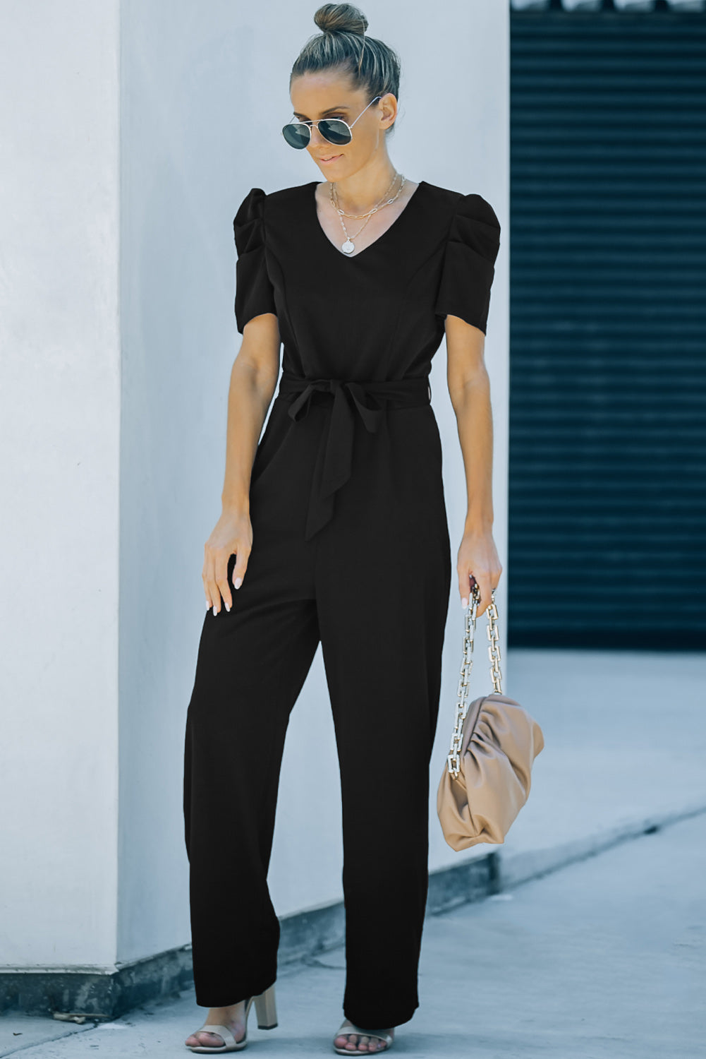 Knotted High Waisted Jumpsuit